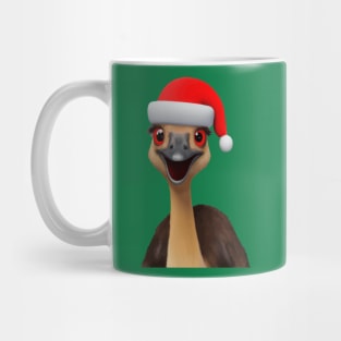 Santas Aussie Helper - Cute Christmas Emu Mug